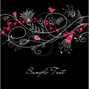 Black Background With Floral Royalty-Free Stock Image - Storyblocks