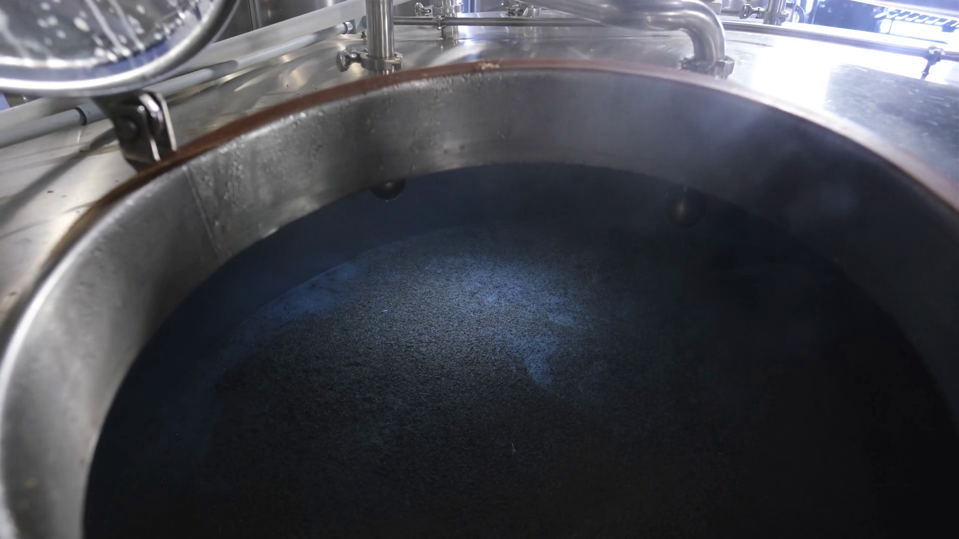 Wort Boiling in the Kettle During the Beer Brewing Process Stock Video Footage 0010 SBV