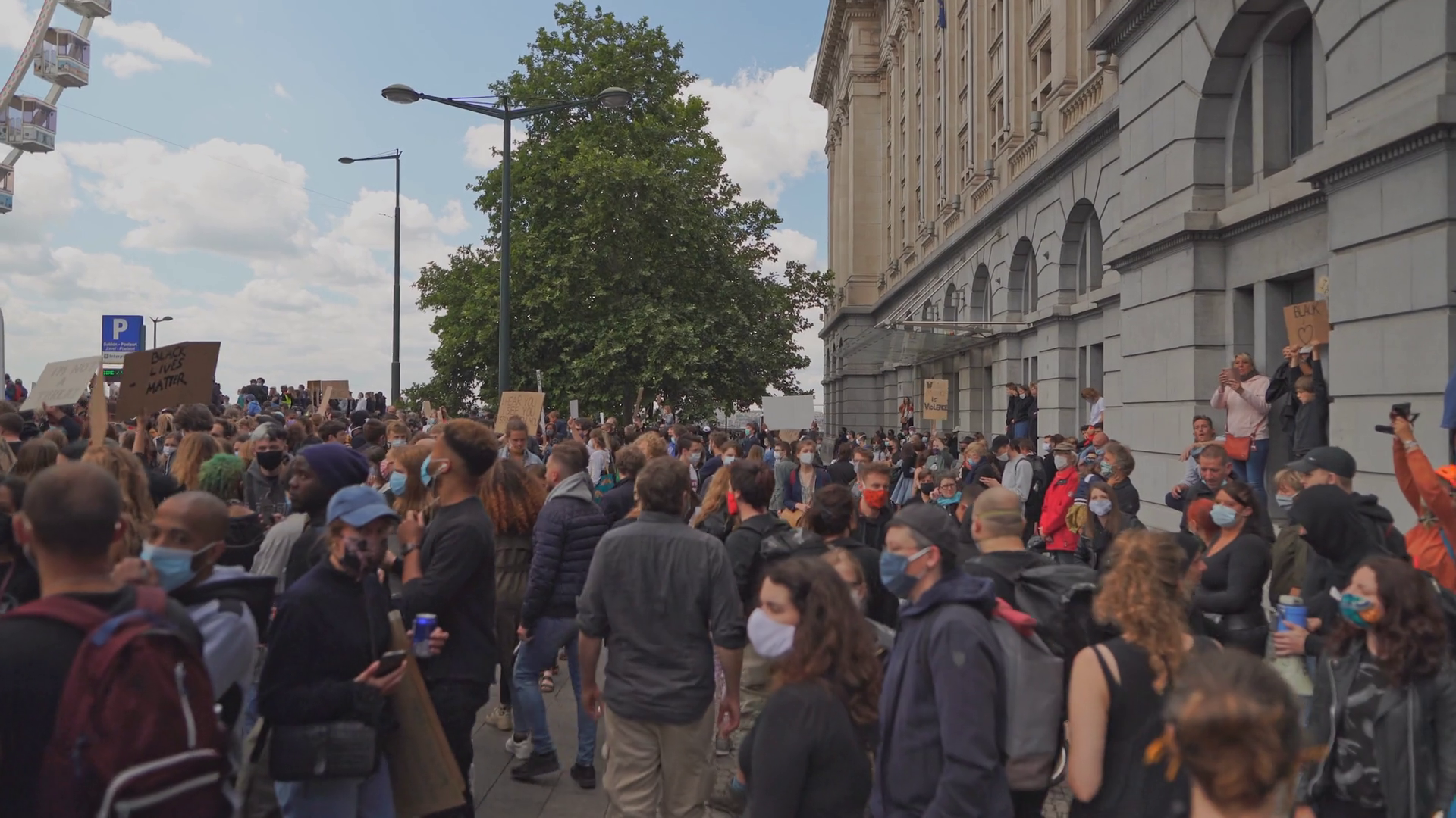 Brussels Belgium: Following Crowds At Blm Stock Footage SBV-347603522 ...