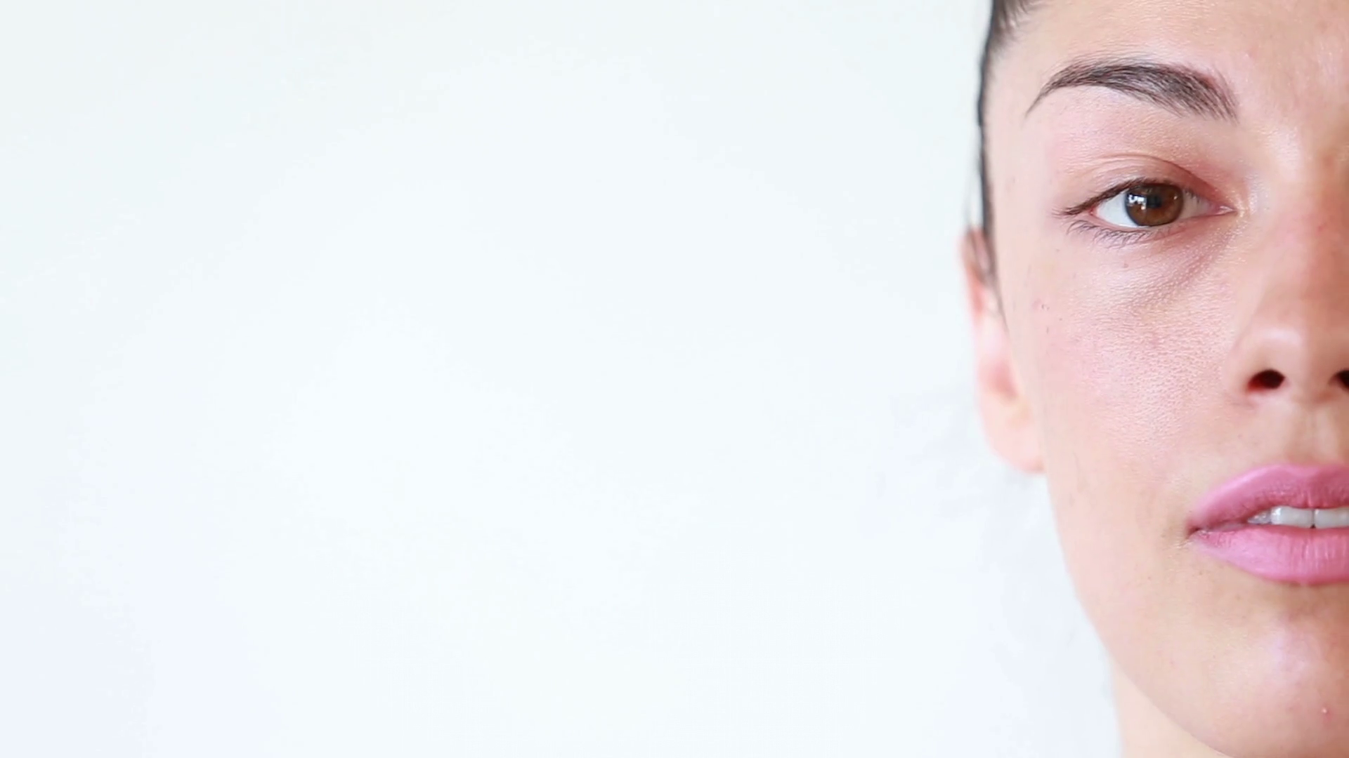 Half Face Portrait Of Young Woman Without Stock Footage SBV-310531042 ...