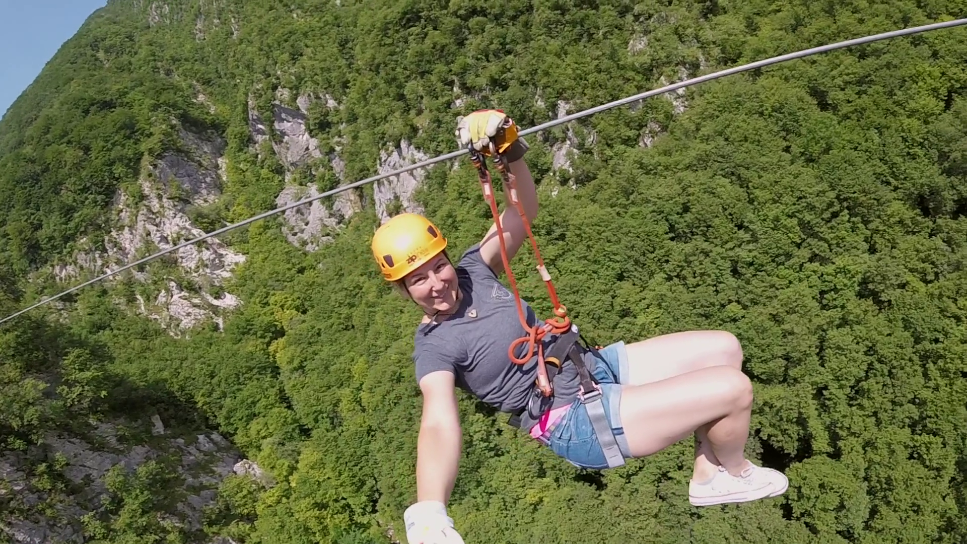 Woman Canopying Over Forest On Zipline In Stock Footage SBV328296377 Storyblocks