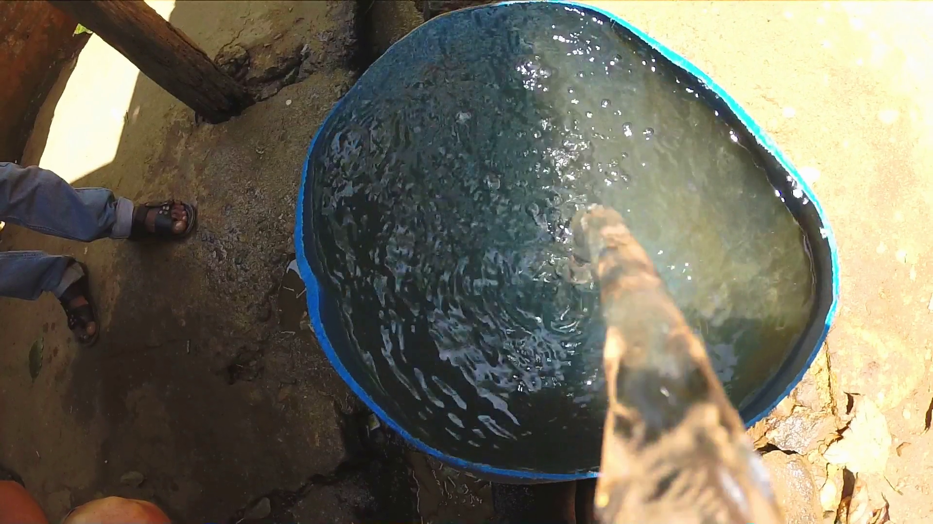 Water Pipe Filling Container With Water In Stock Footage SBV301458906