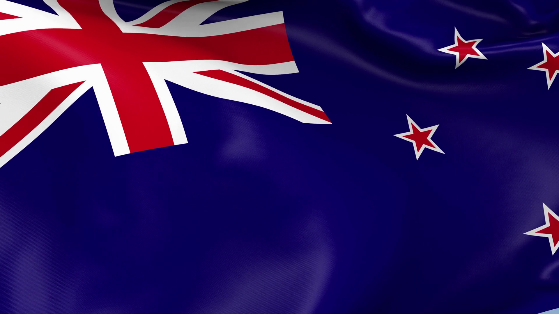 New Zealand Waving Flag Background Loop Stock Motion Graphics SBV