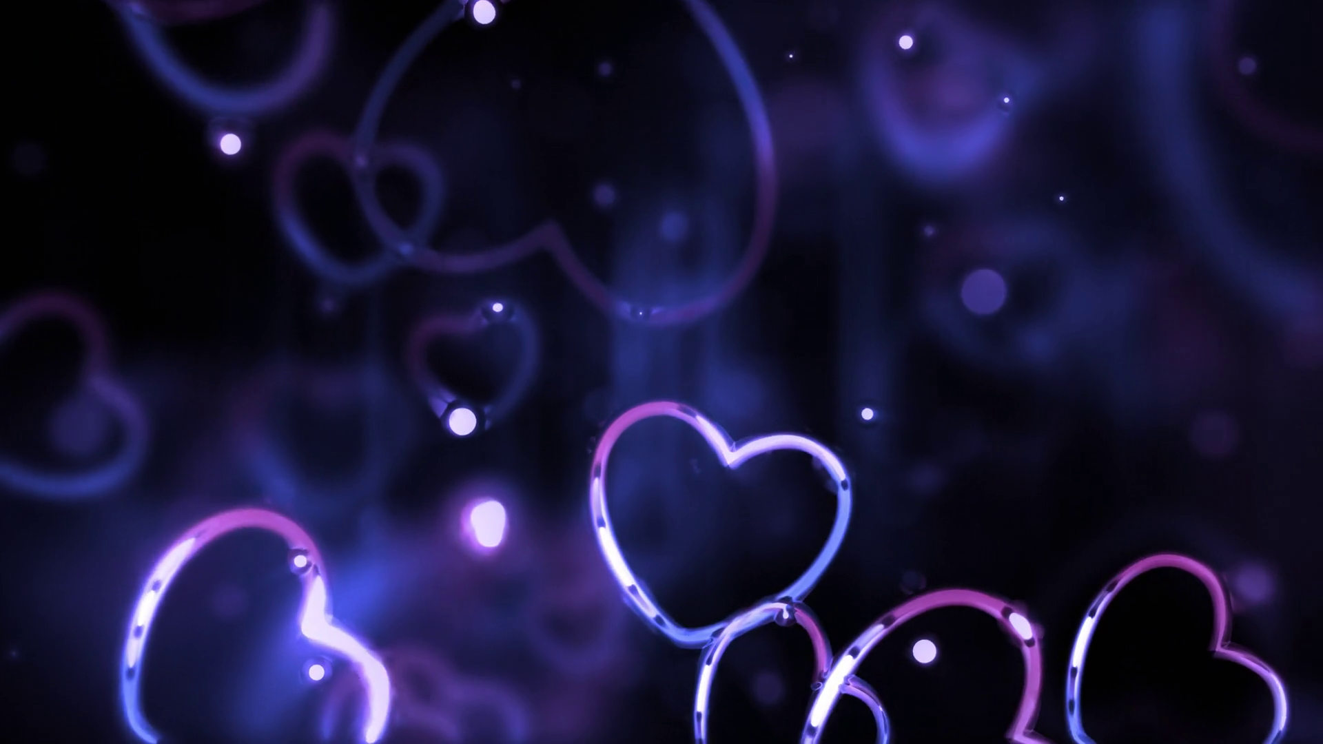 Glossy Blue Valentines Hearts Motion Background 00:10 SBV-338105693