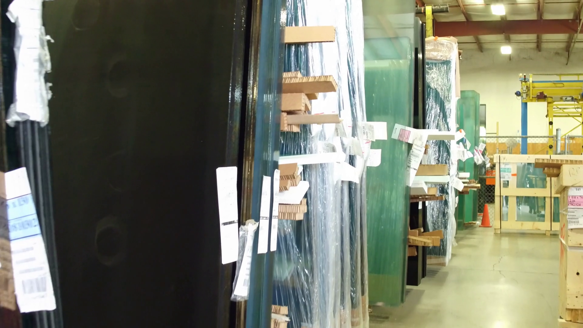 Glass Fabrication Storage At Glass Factory Stock Footage SBV-352200892 ...