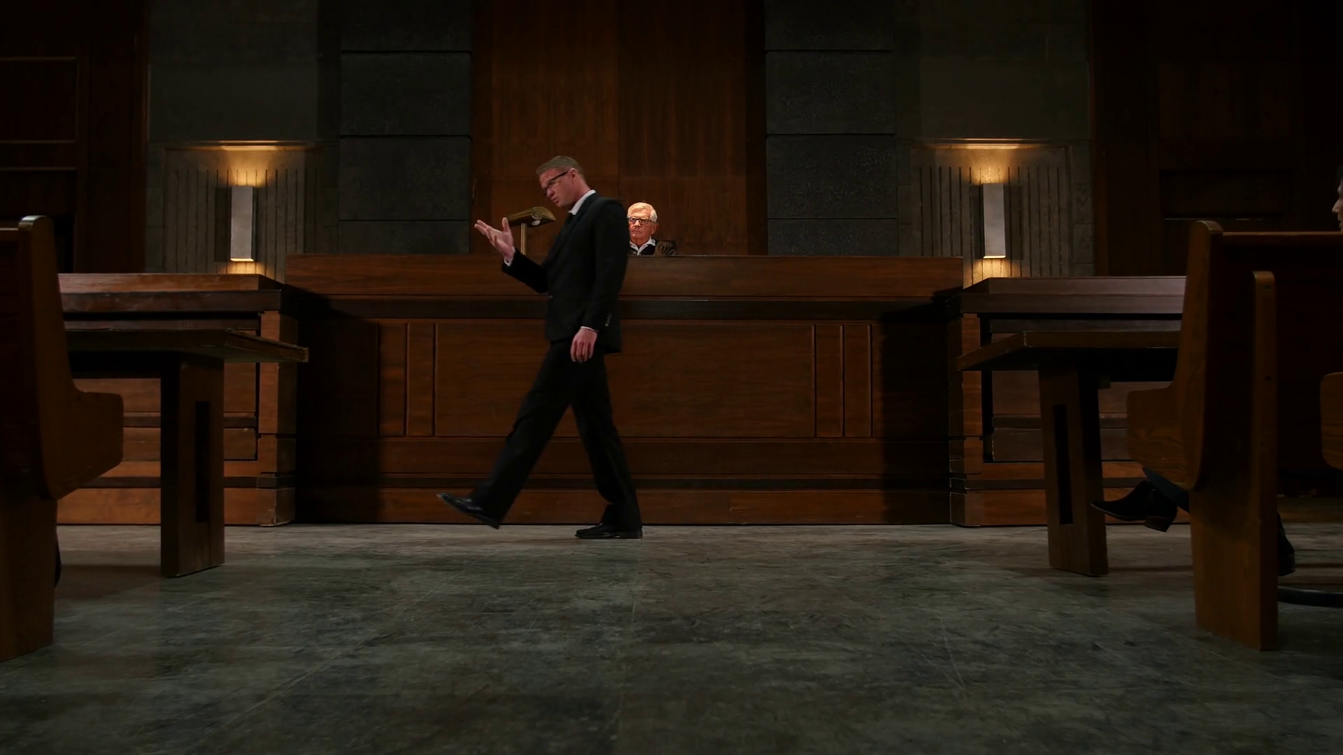 Lawyer Man Making Argument In Front Of Judge Stock Footage SBV ...