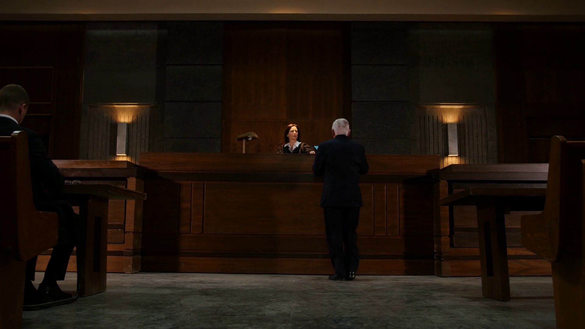 Lawyer Older Man Approaches Judge In Court Stock Footage SBV-352201541 ...