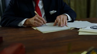 President Trump Signing Documents In Oval Office