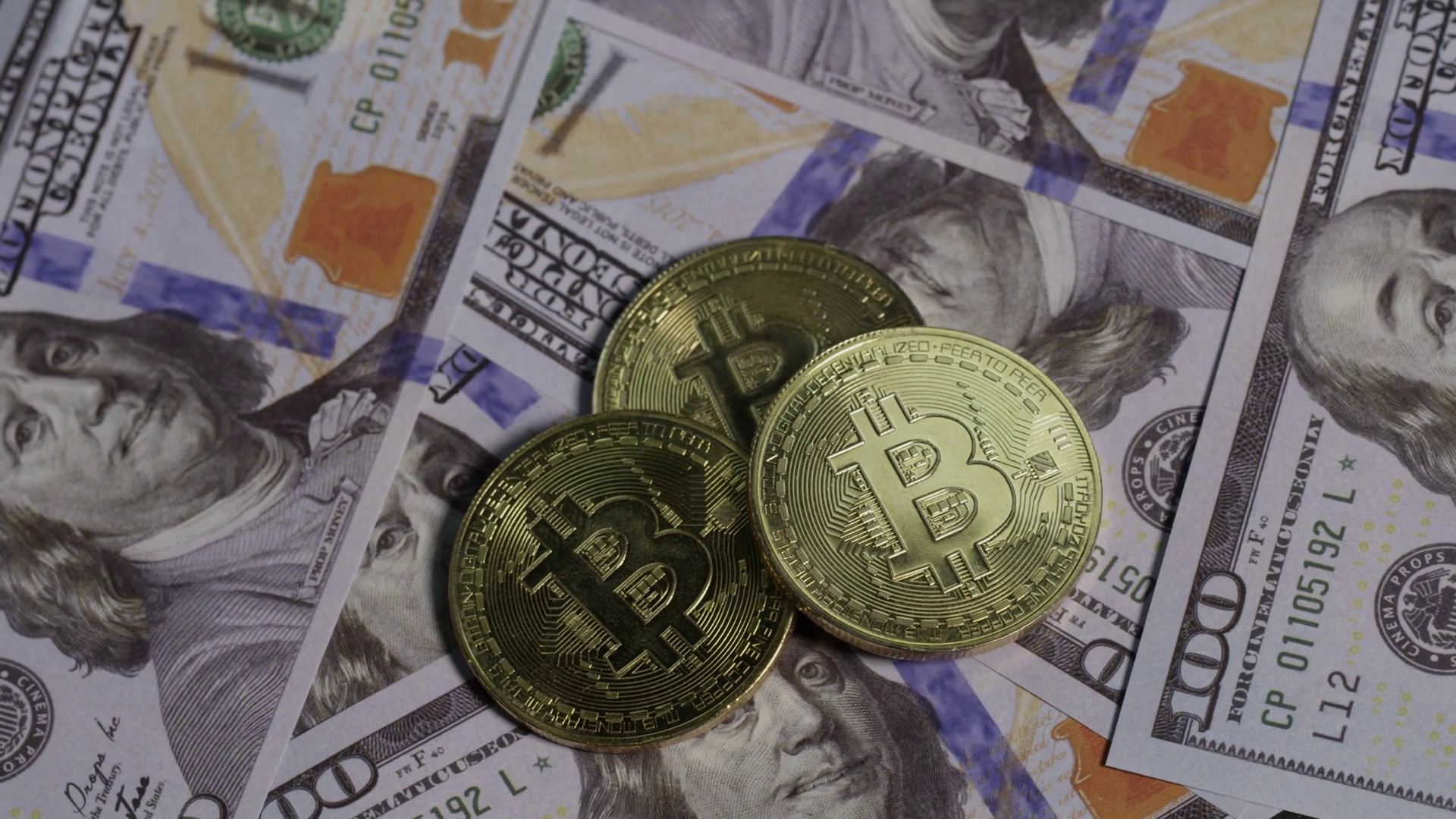 Rack Focus Away From Bitcoins And Money United States Currency