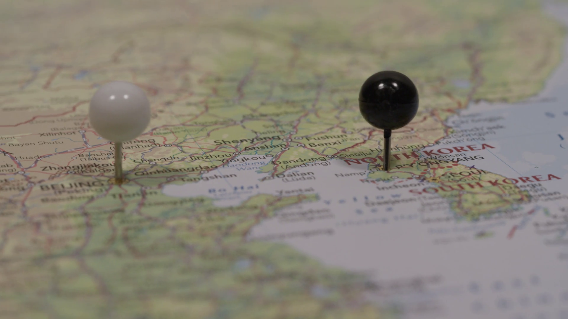 Ramped Spinning Map Of China North Korea Stock Footage SBV-352197902 ...