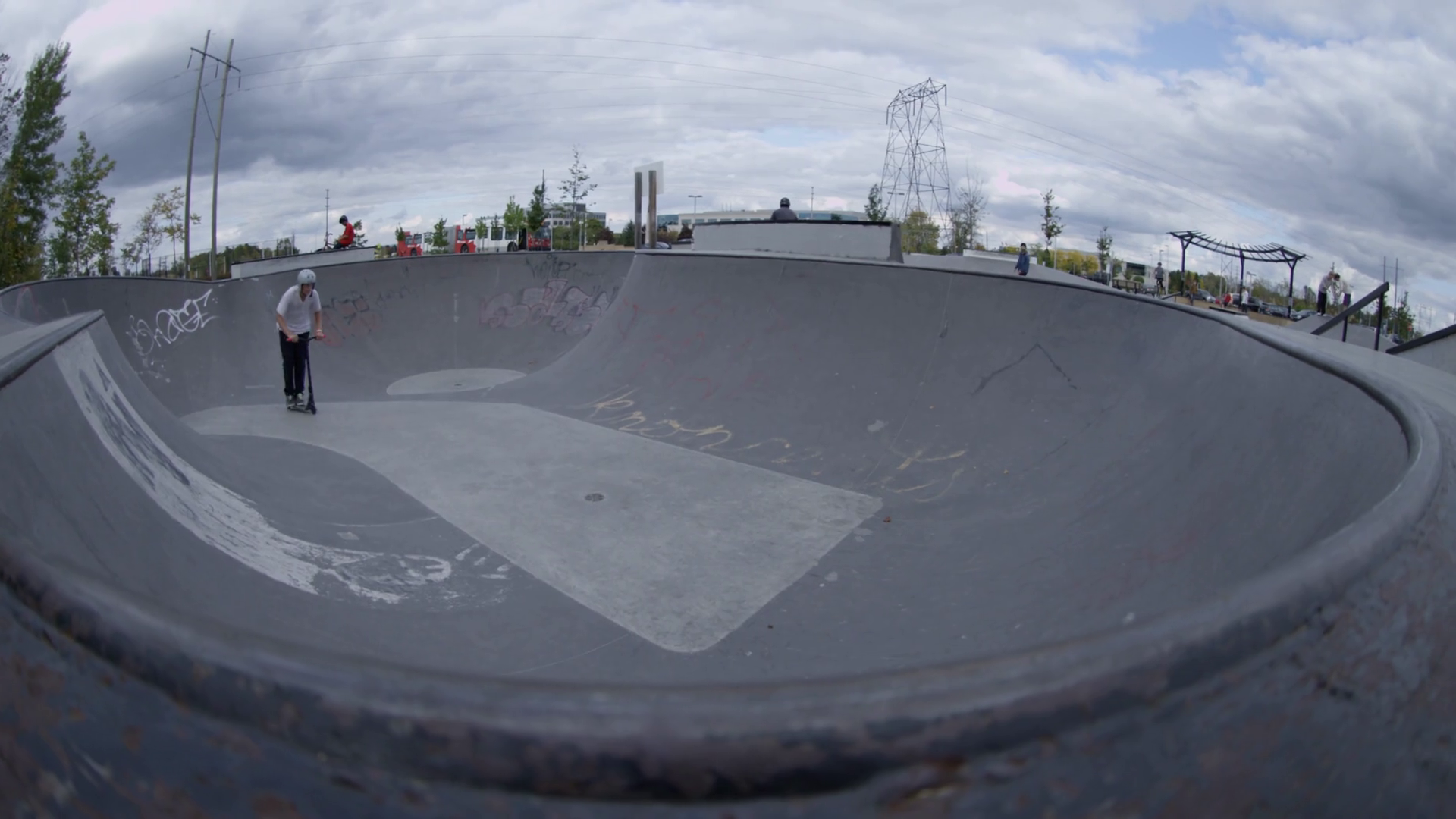 Scooter Trick On Quarter Pipe Extreme Flip Stock Footage SBV