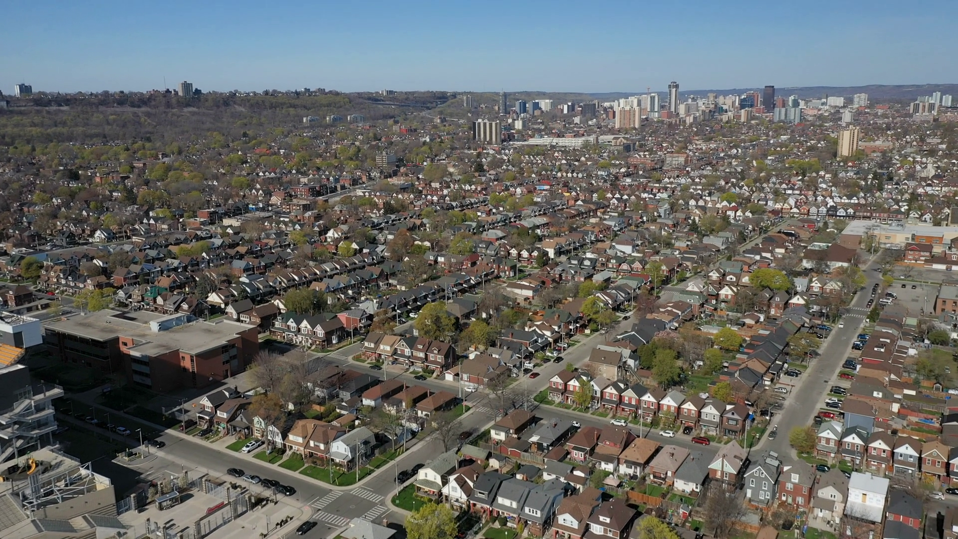 Aerial View Of Hamilton Ontario Neighbourhood Stock Footage SBV ...