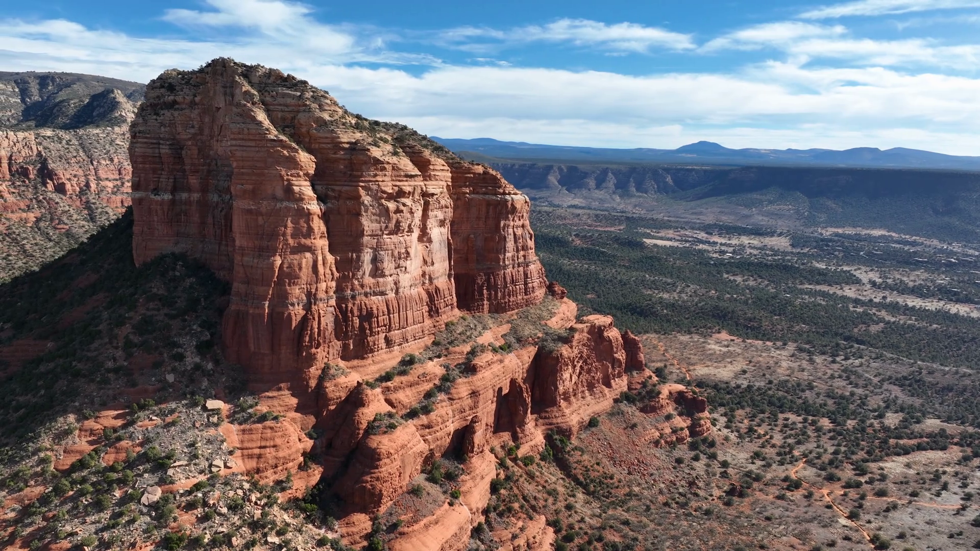 Beautiful Red Rock Formation Aerial In Stock Footage SBV-348779318 ...