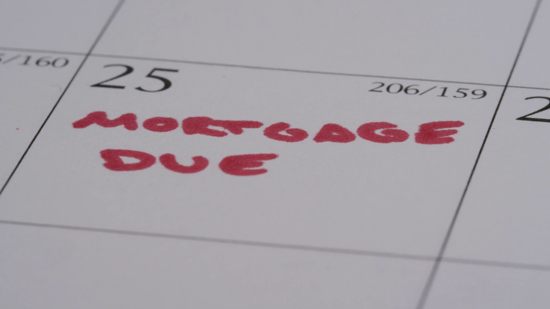 Calendar Visuals Mortgage Due Date On Stock Footage SBV347717672