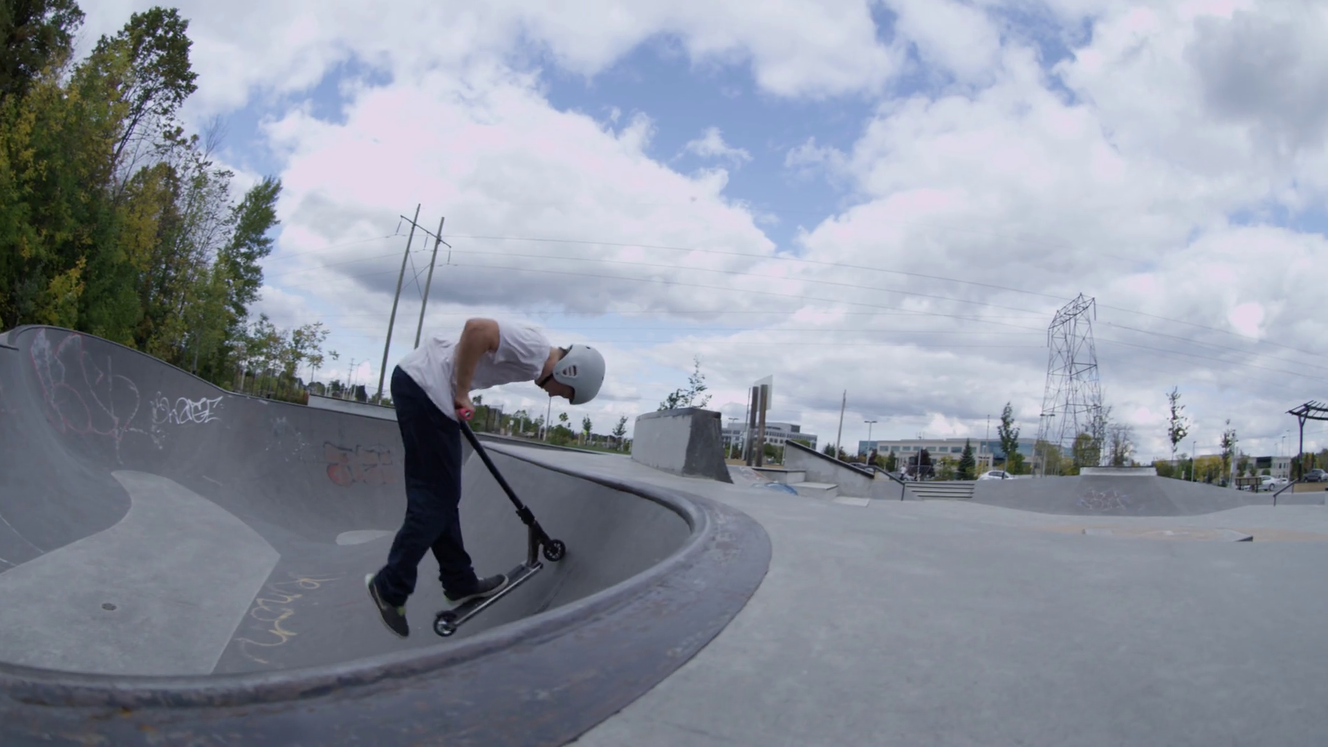 Extreme Sports Scooter Front Flip In Stock Footage SBV347574185