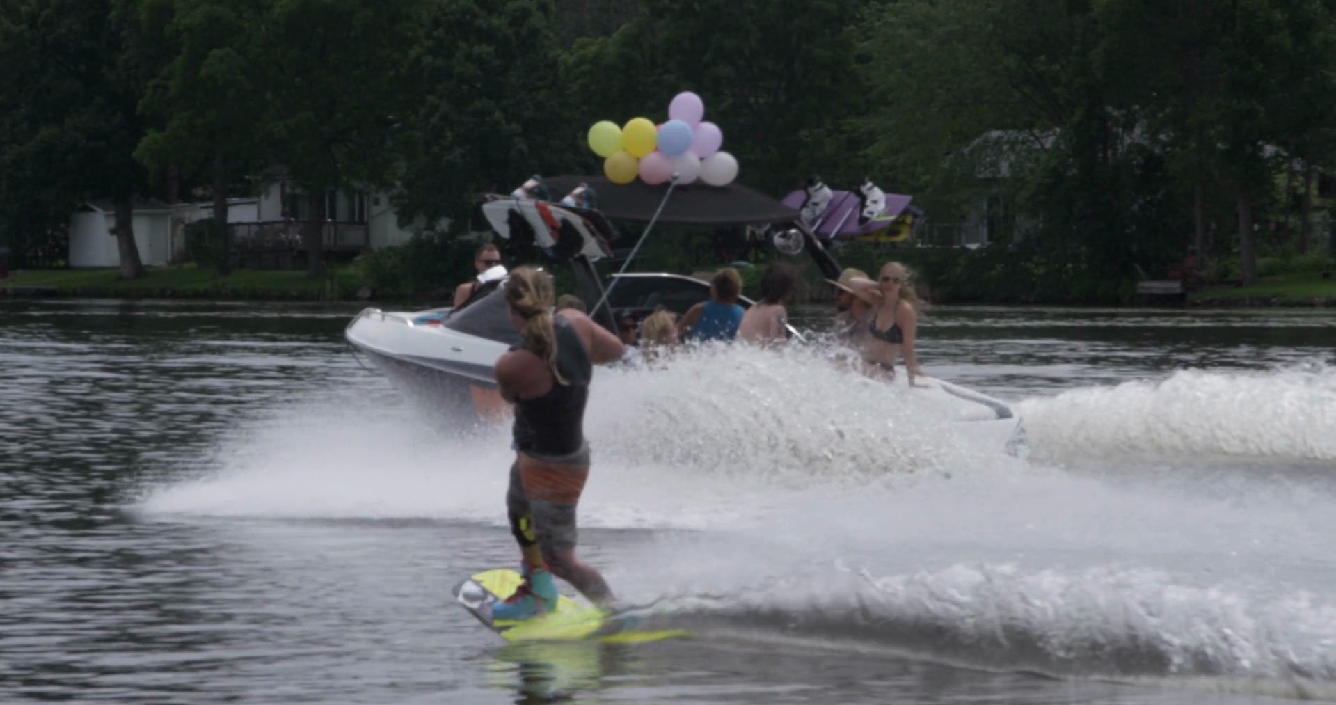 Extreme Sports Wakeboarding Behind Boat 35 Stock Footage SBV347580936 Storyblocks