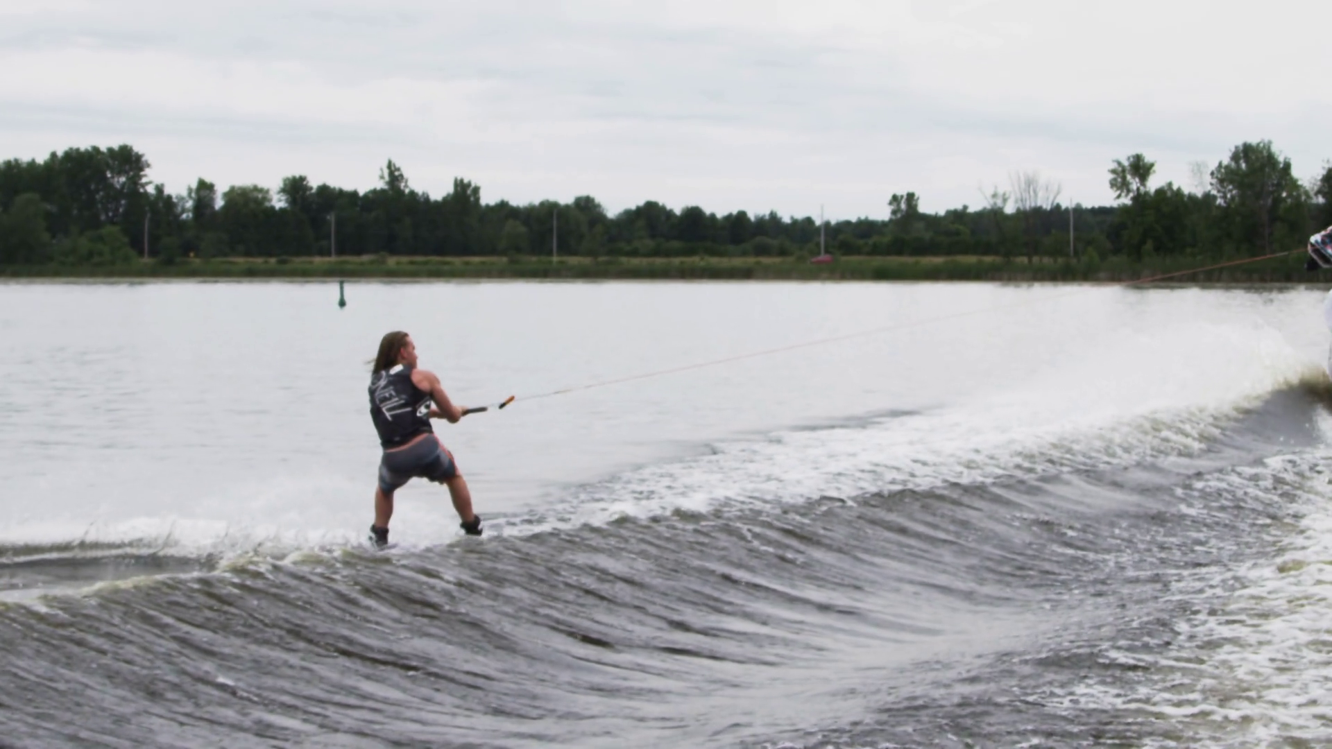 Extreme Sports Wakeboarding Behind Boat 57 Stock Footage SBV347580969