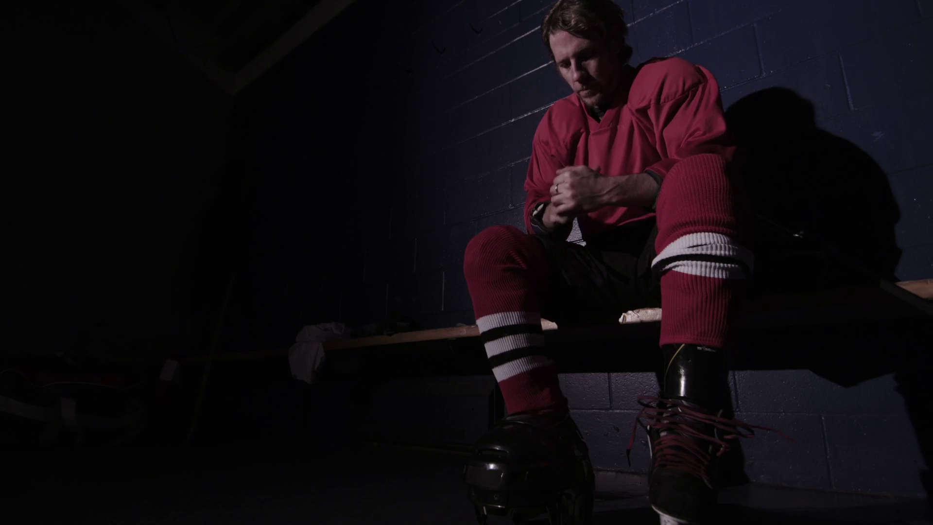 Hockey Players Dynamic Lighting On Ice In Stock Footage SBV347573684