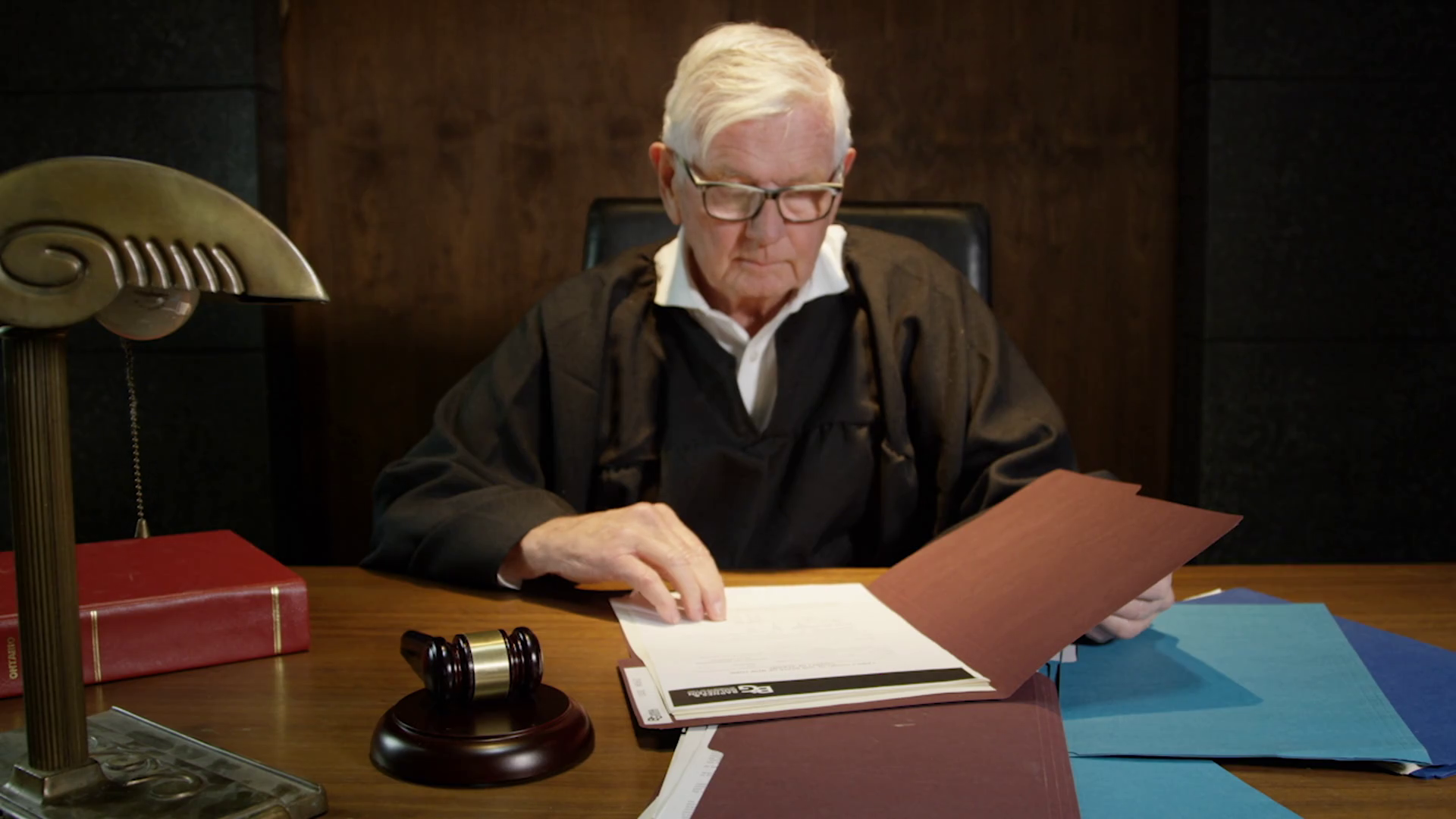 Judge Bangs Gavel Reviewing Court Documents Stock Footage SBV348391724 Storyblocks