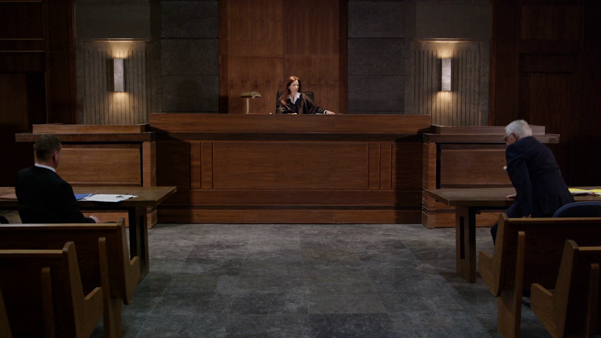 Lawyer Senior Partner Approaching Bench To Stock Footage SBV348391835