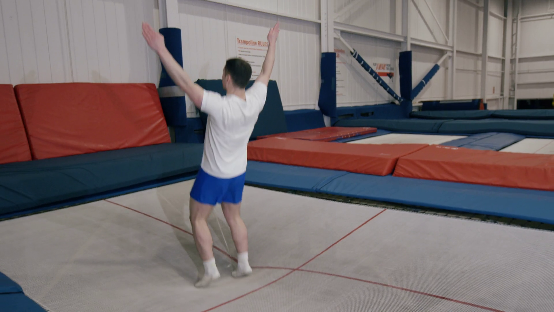Male Trampoline Athlete Tricks Stock Footage SBV-348789268 - Storyblocks