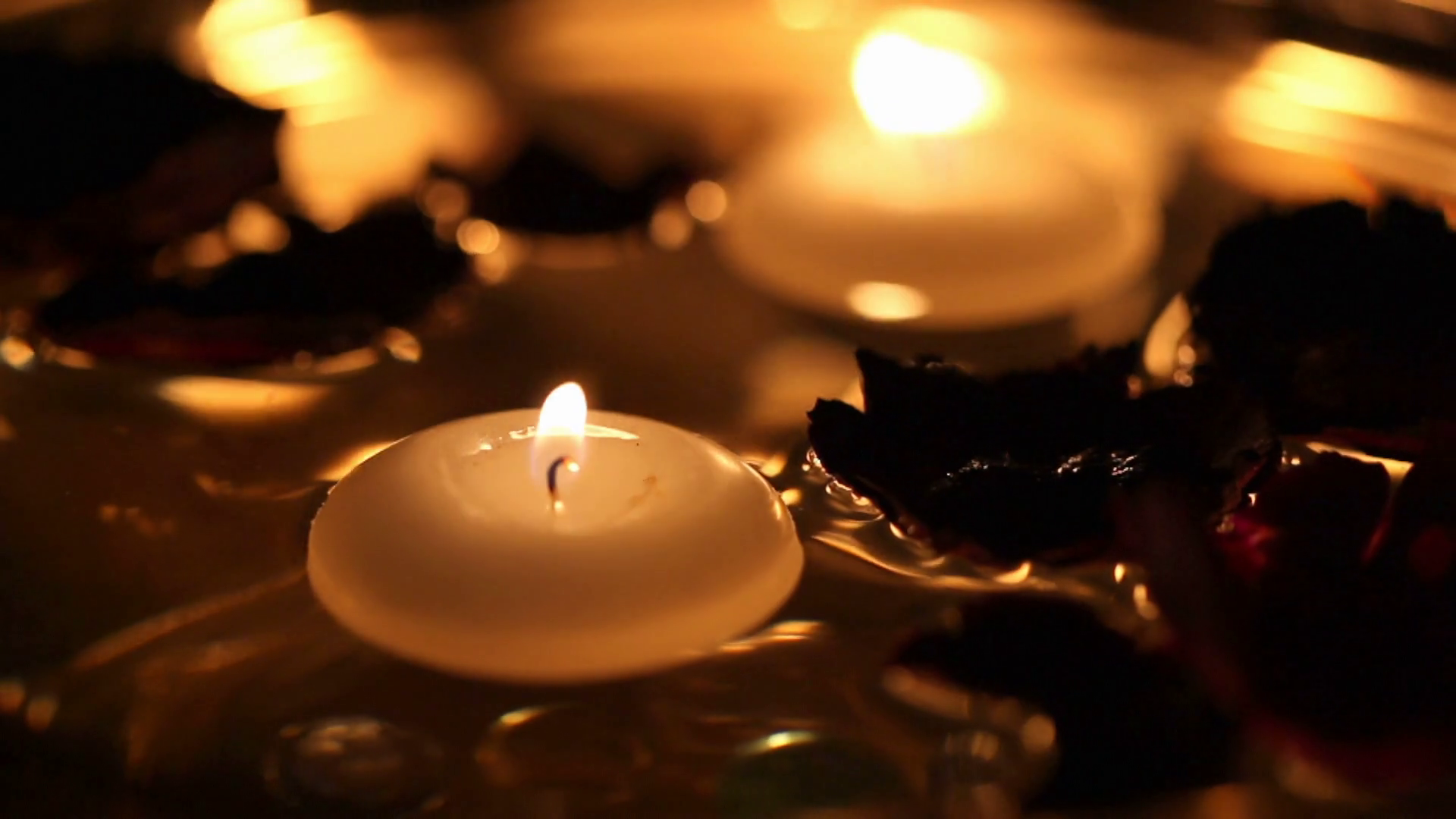 Candles Floating In Water Stock Footage SBV304034952 Storyblocks