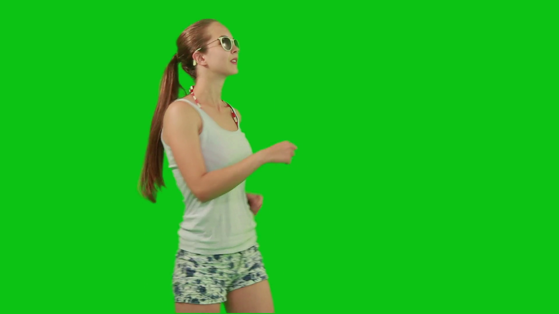 Summer Girl In Sunglasses Dancing Stock Footage SBV304035271 Storyblocks