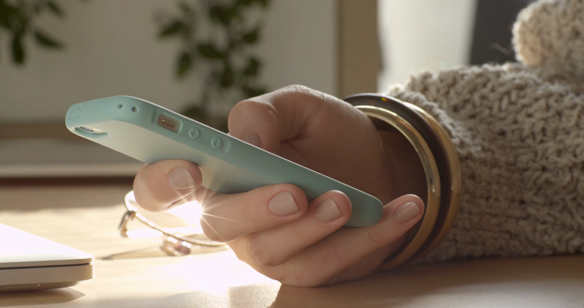 Young Woman Scrolling her Smartphone Stock Video Footage 0030 SBV