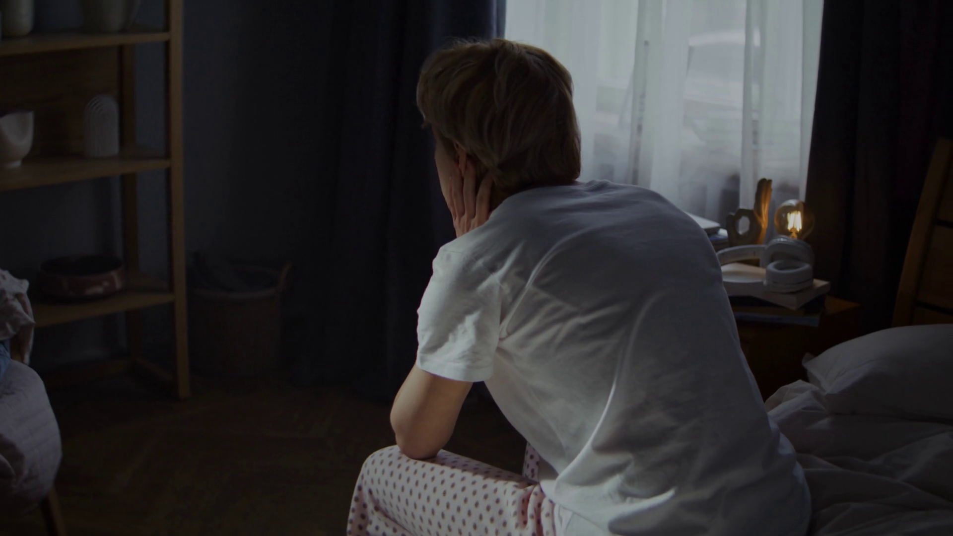 Emotionally Distressed Young Woman Sits On Stock Footage SBV-351782048 ...