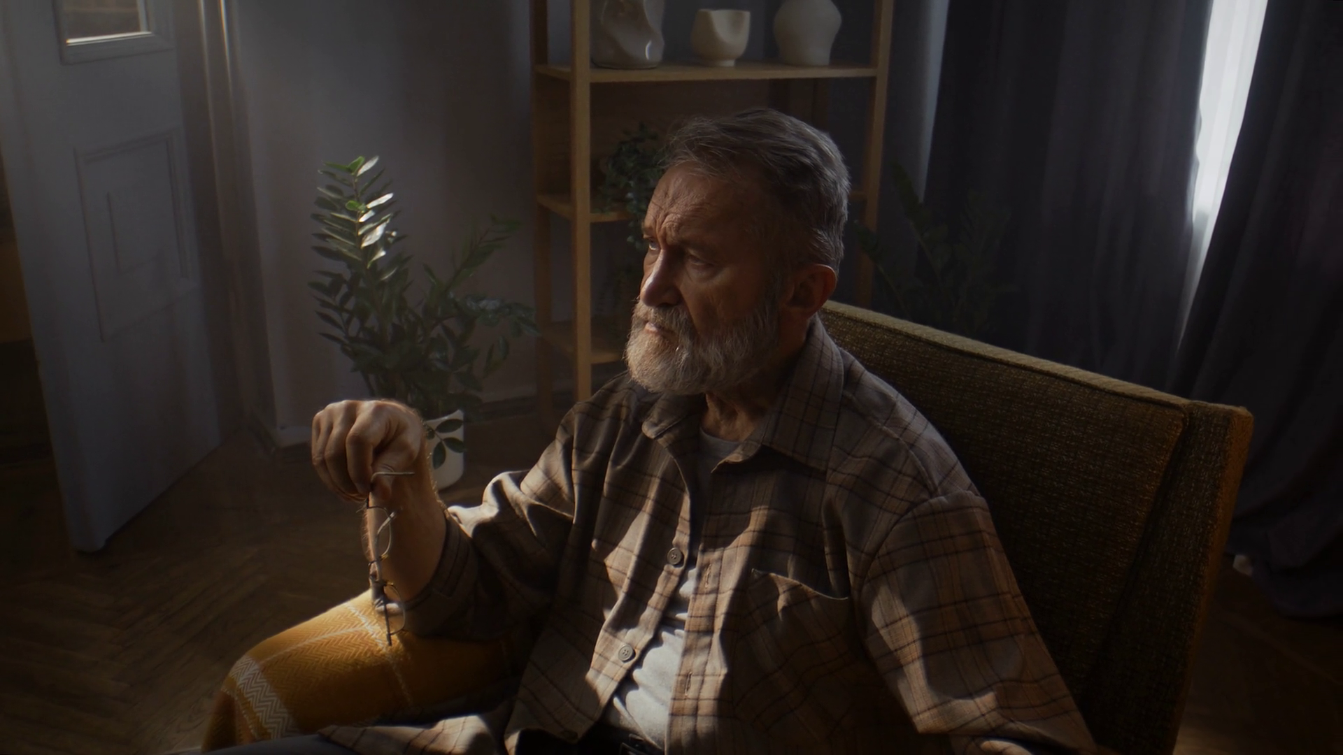 Man Gazes Into Distance Recollections Of Stock Footage SBV-352673714 ...