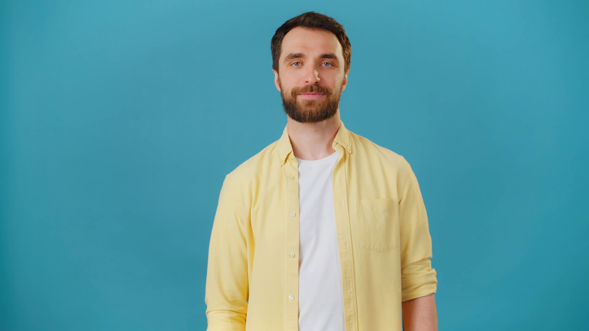 Man Takes Gift Presses Box To Chest Feeling Stock Footage SBV347760886