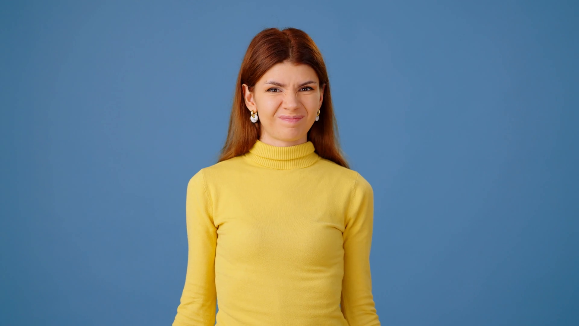 Displeased Woman Shows Dislikes With Stock Footage SBV-348737018 ...