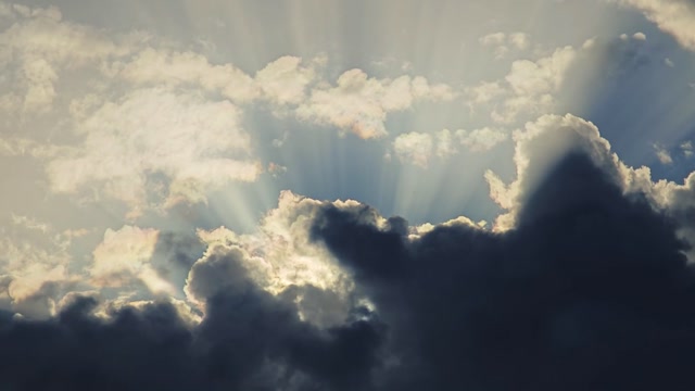 Sun Rays Through The Clouds Stock Footage: Royalty-Free Video Clips ...