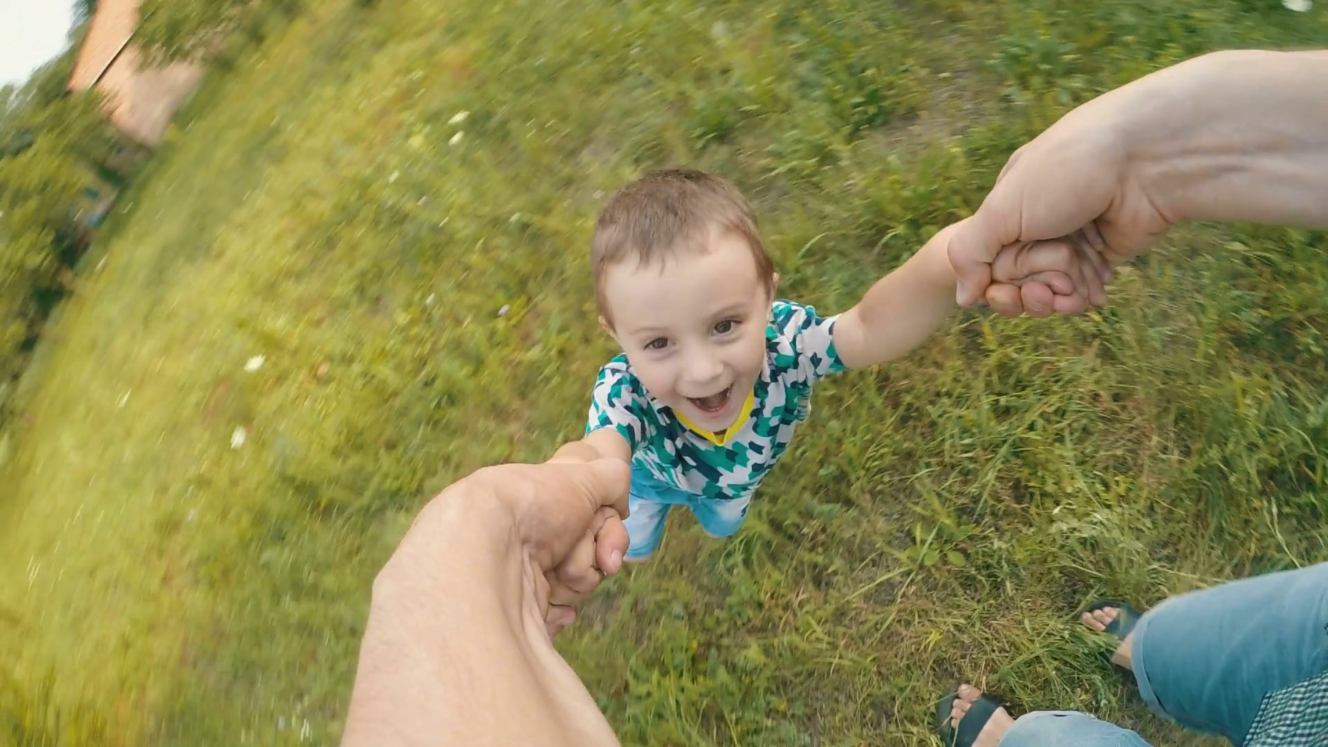 Father turns around his son Stock Video Footage 00:29 SBV-309138514