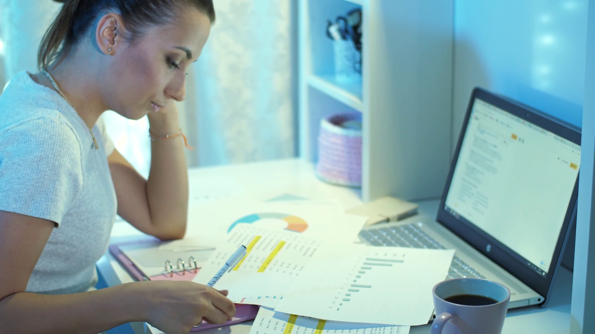 First woman to work. picture