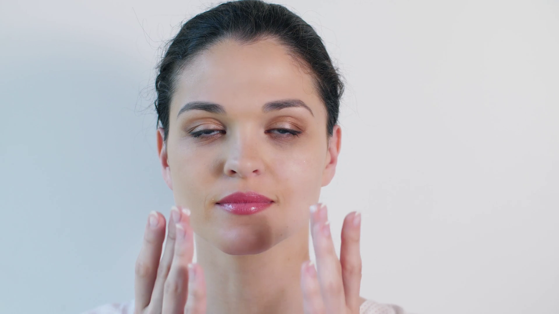 Woman Applying Facial Cream Stock Footage SBV336305603 Storyblocks