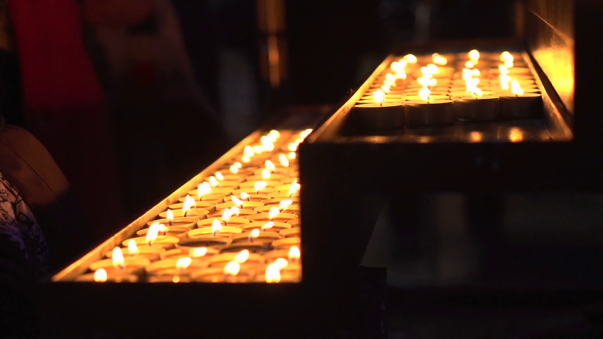 Candles Being Lit Offering At Church Stock Footage SBV300226081