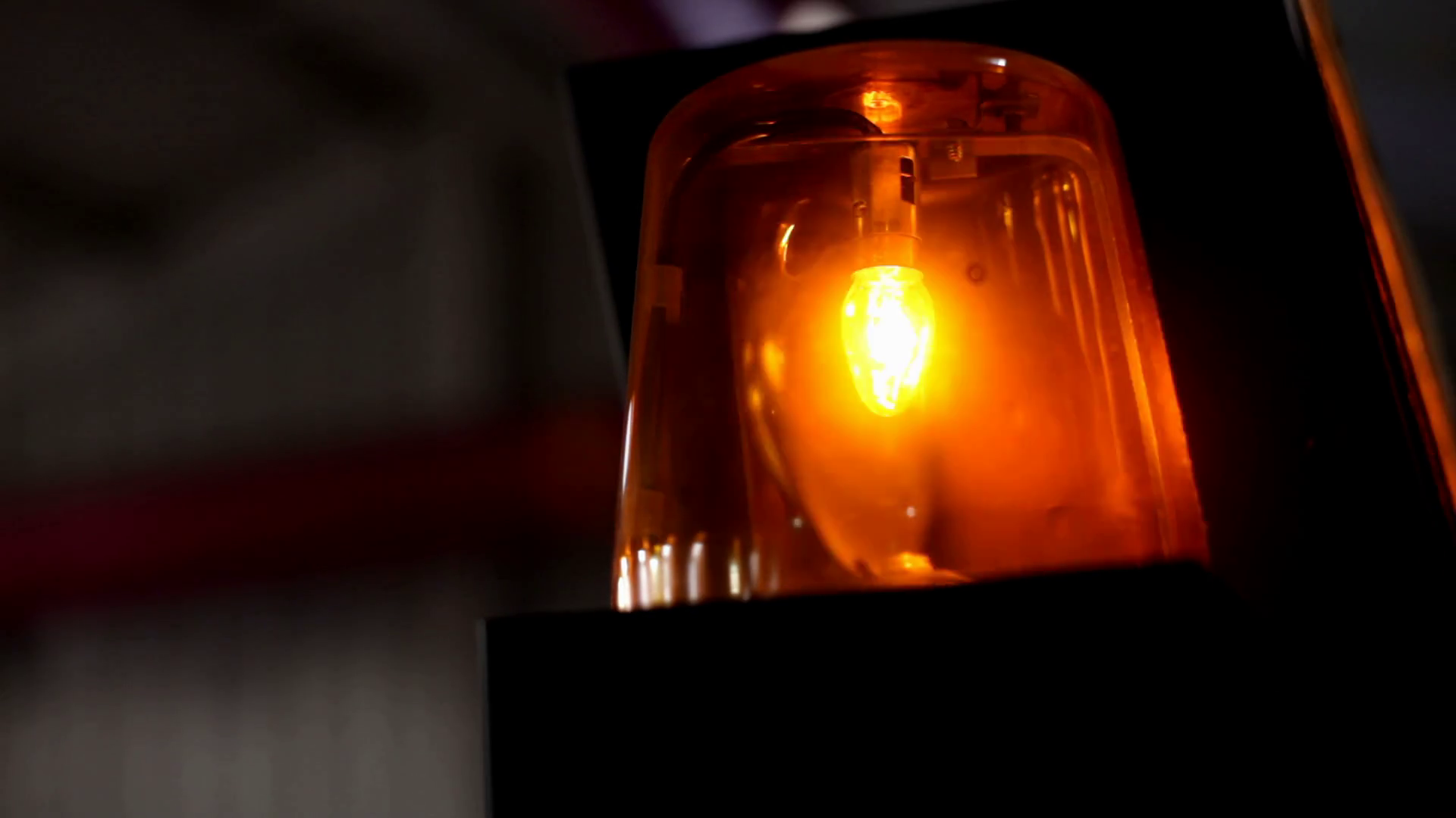 Close Up Of Yellow Emergency Light Spinning Stock Footage SBV301092358