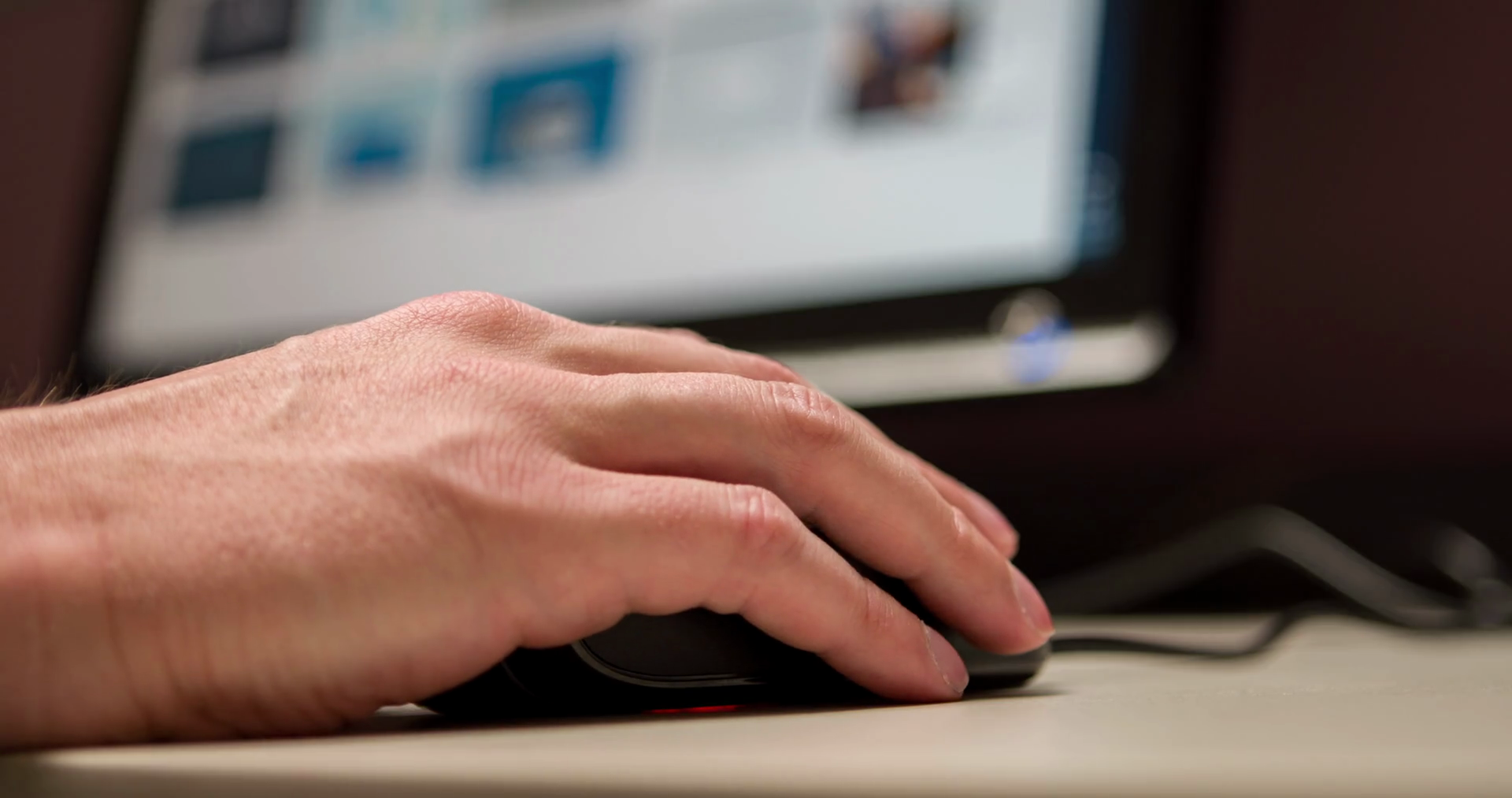 Hand Of Person Using Mouse Then Typing On Stock Footage SBV302663868