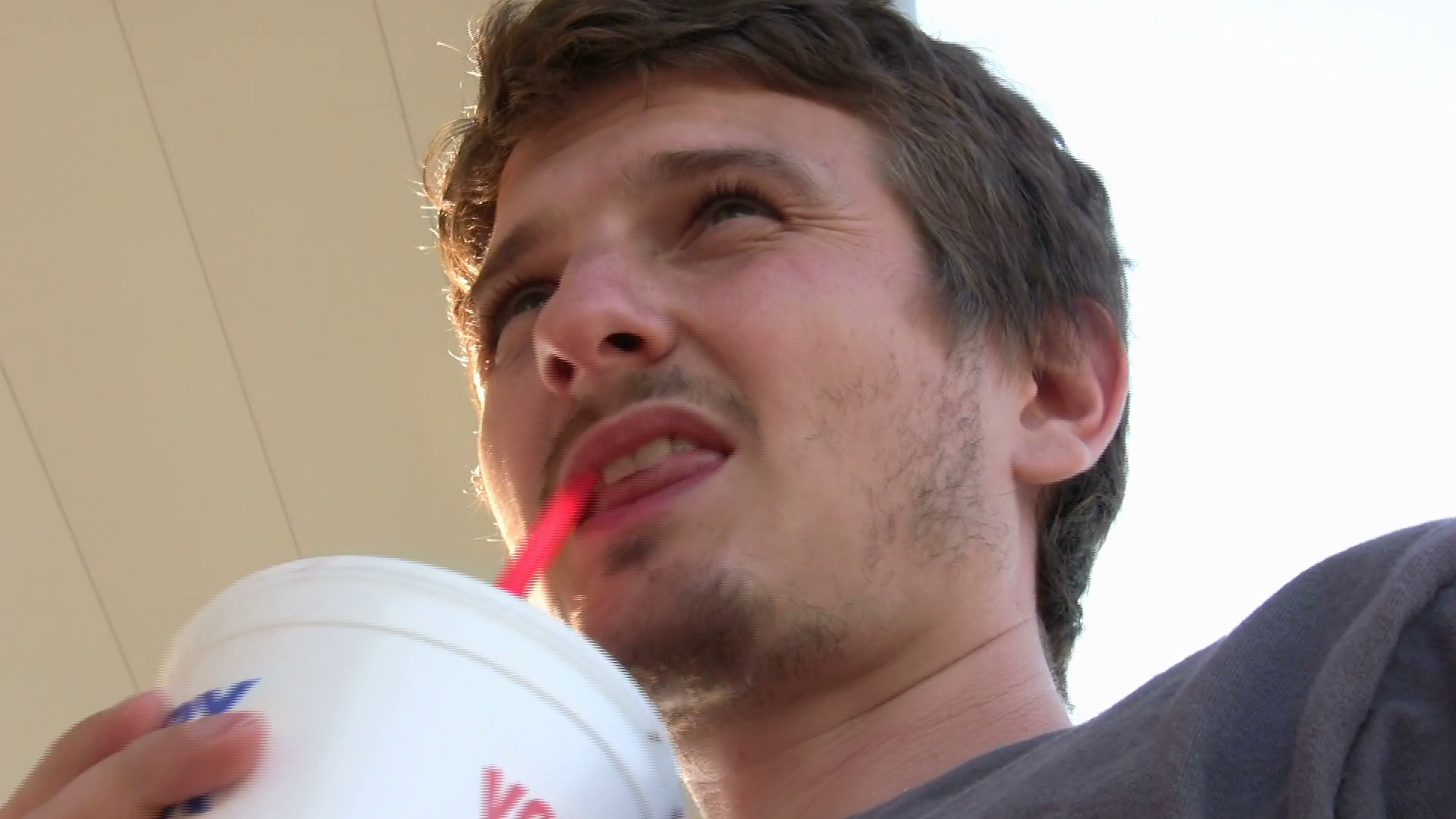 Man Drinking From Straw Stock Footage SBV301058474 Storyblocks