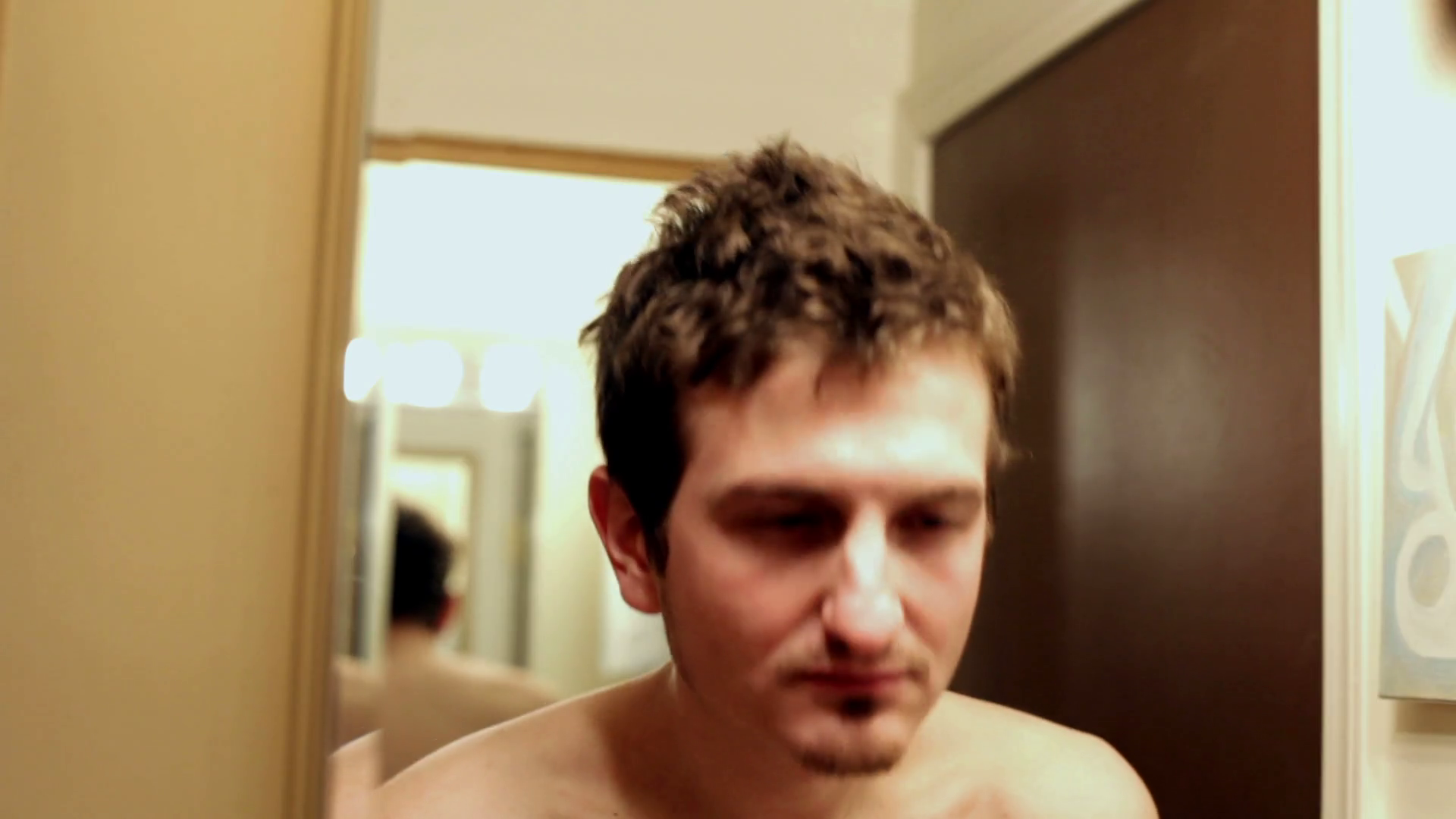 Man Splashing Water On Face In Bathroom Stock Footage SBV-301092673 ...