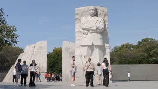 Martin Luther King Jr Memorial carved statue 4k