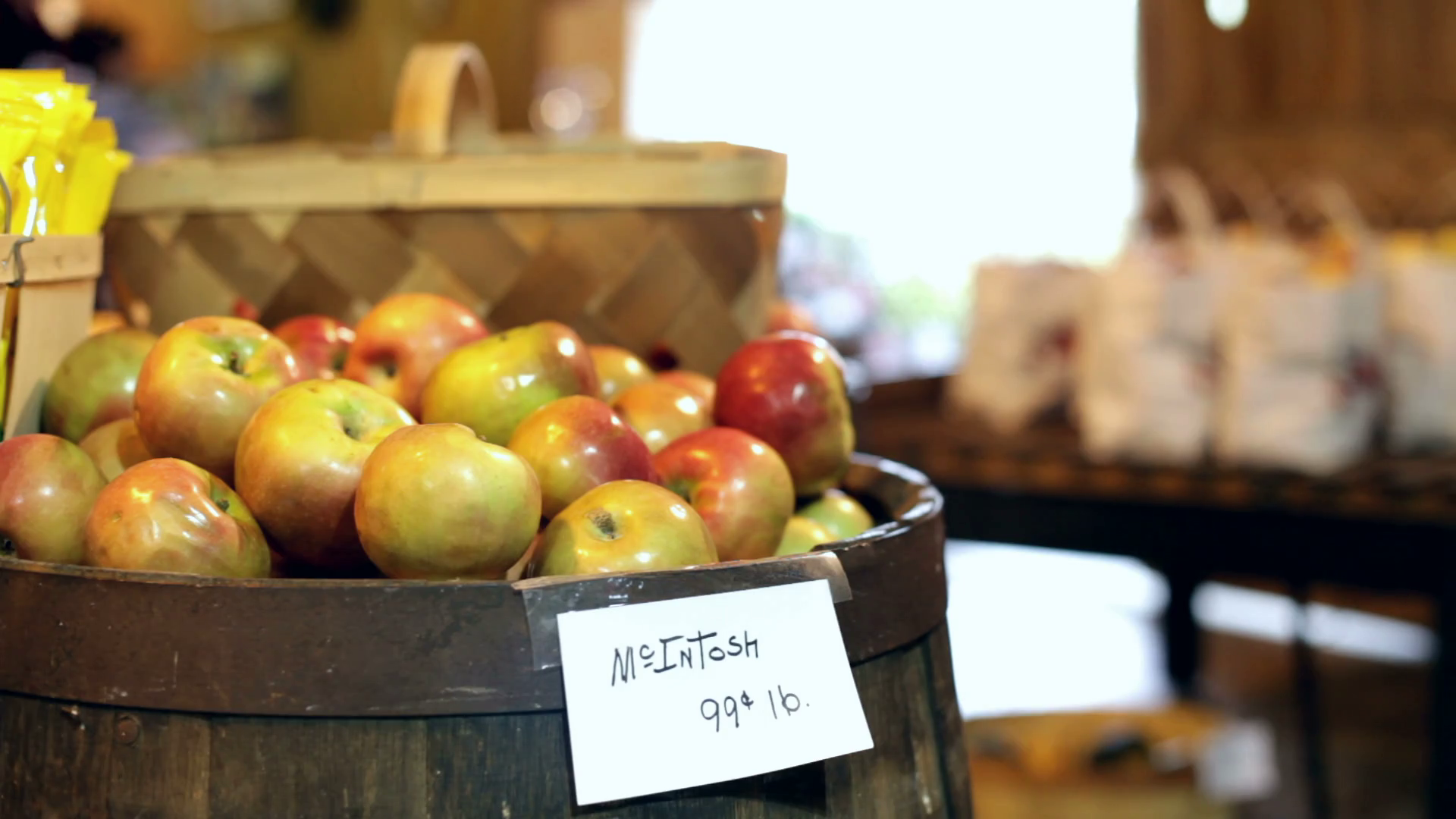 Mcintosh Apples Sale At Market Stock Footage SBV301092248 Storyblocks