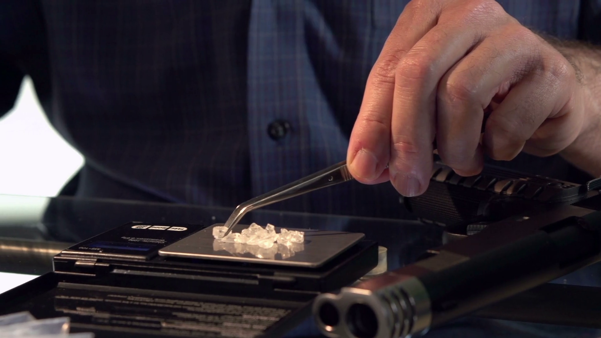 Performing Purity Check On Drugs In Lab Stock Footage SBV301340439