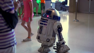 R2-D2 Star Wars character at Air Force Museum 4k