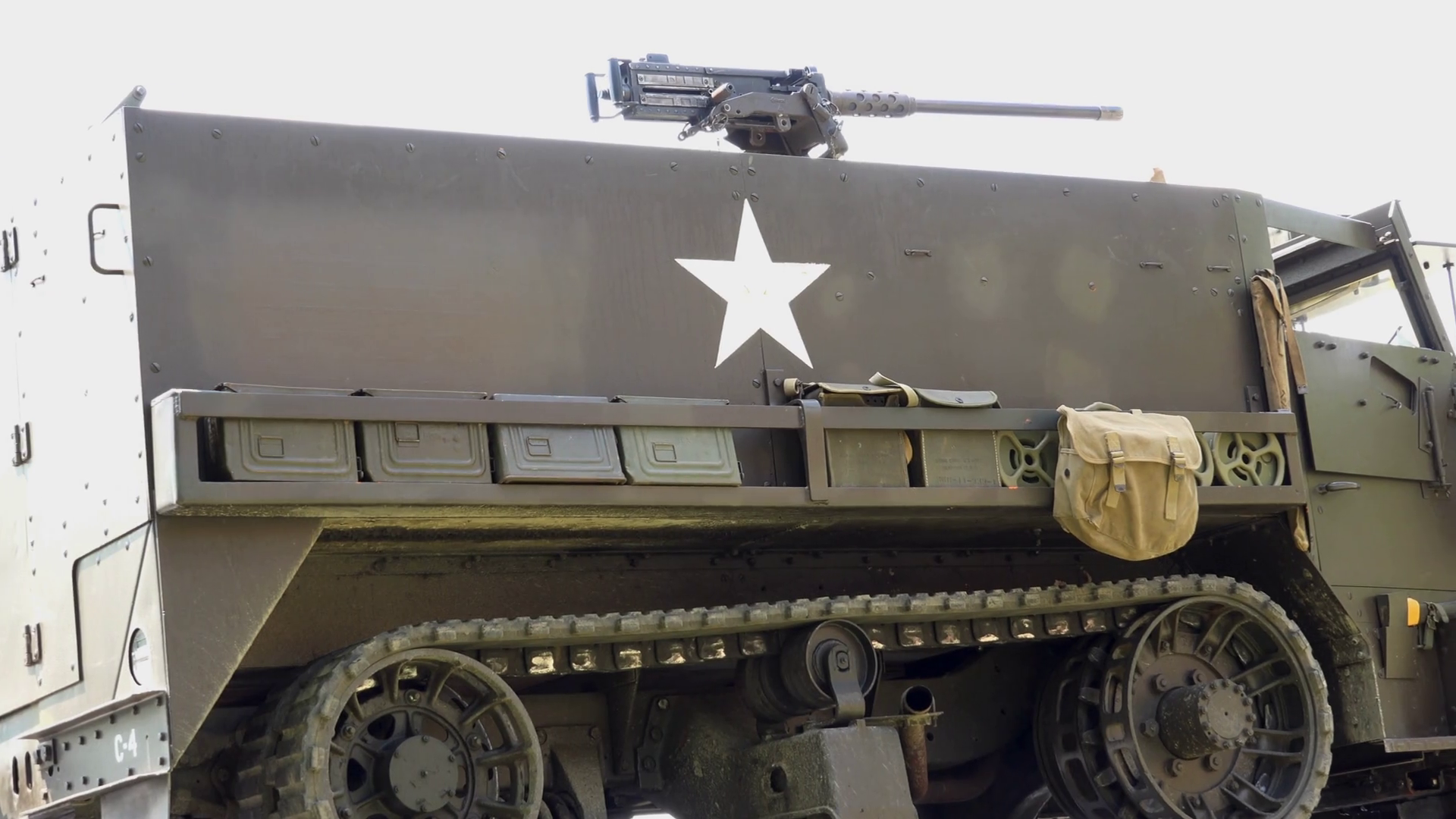 Spartacus Military Vehicle With Gun On Top 4k Stock Footage SBV