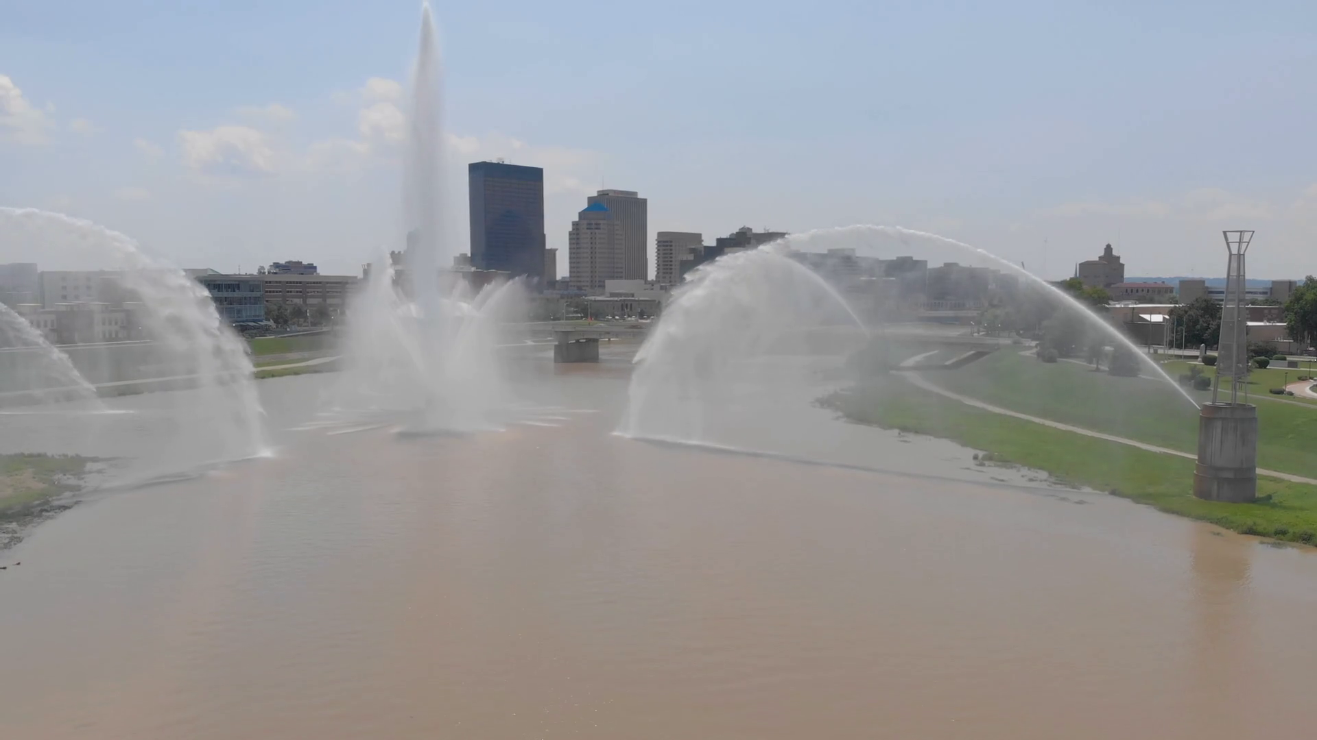 Five Rivers Fountain Of Lights Display In Stock Footage SBV326491459