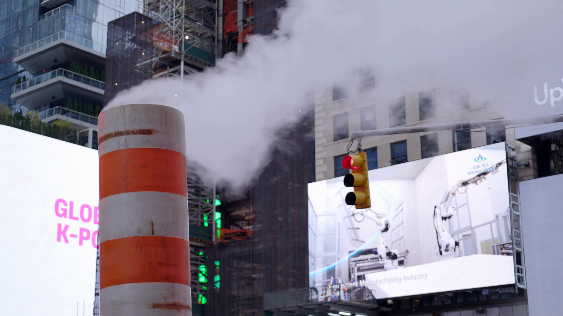 Smoke Stack From Sewer In Times Square 4k Stock Footage SBV-346554304 ...