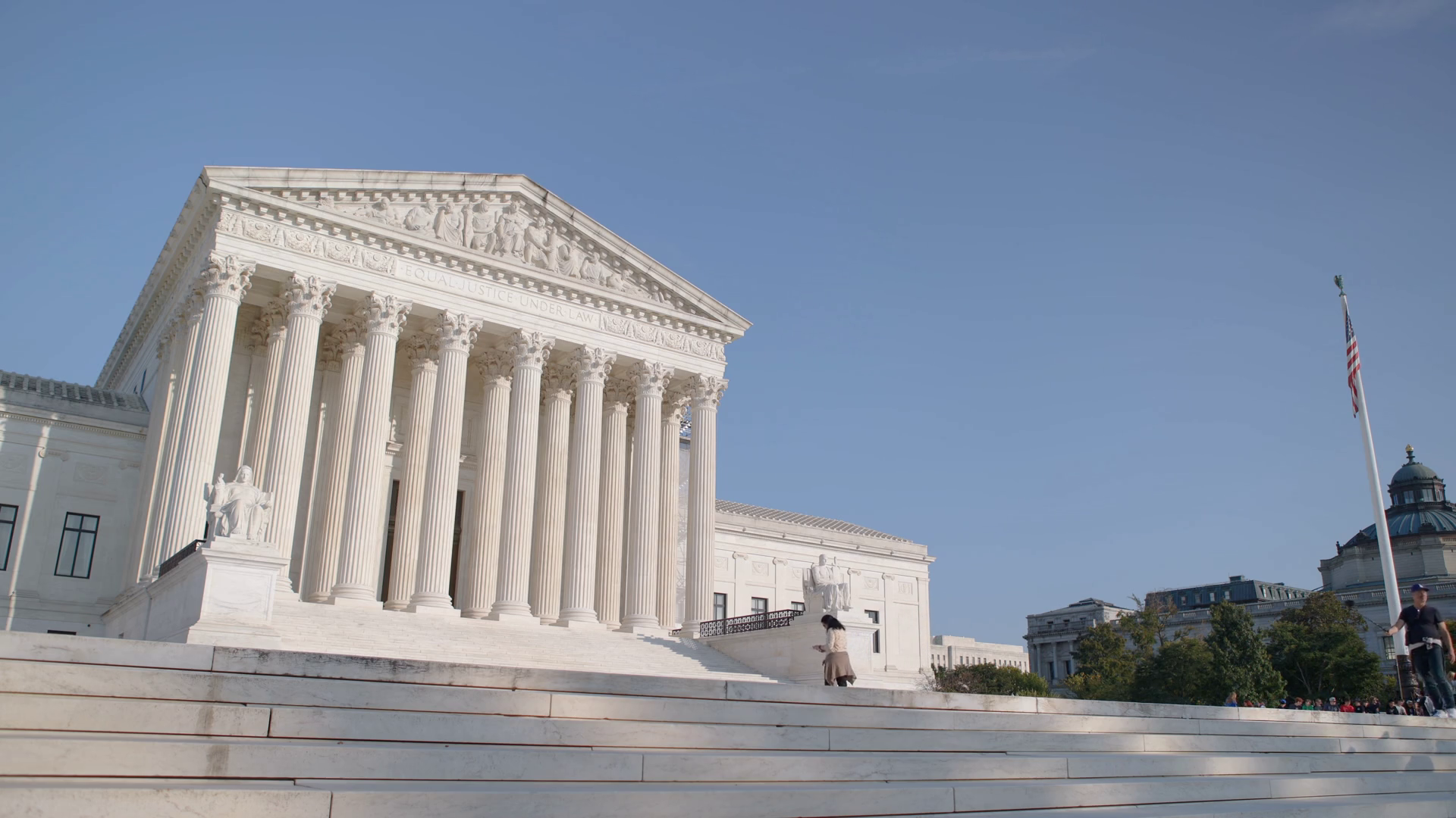 Visitors On Steps Of Supreme Court Stock Footage SBV-352043910 ...