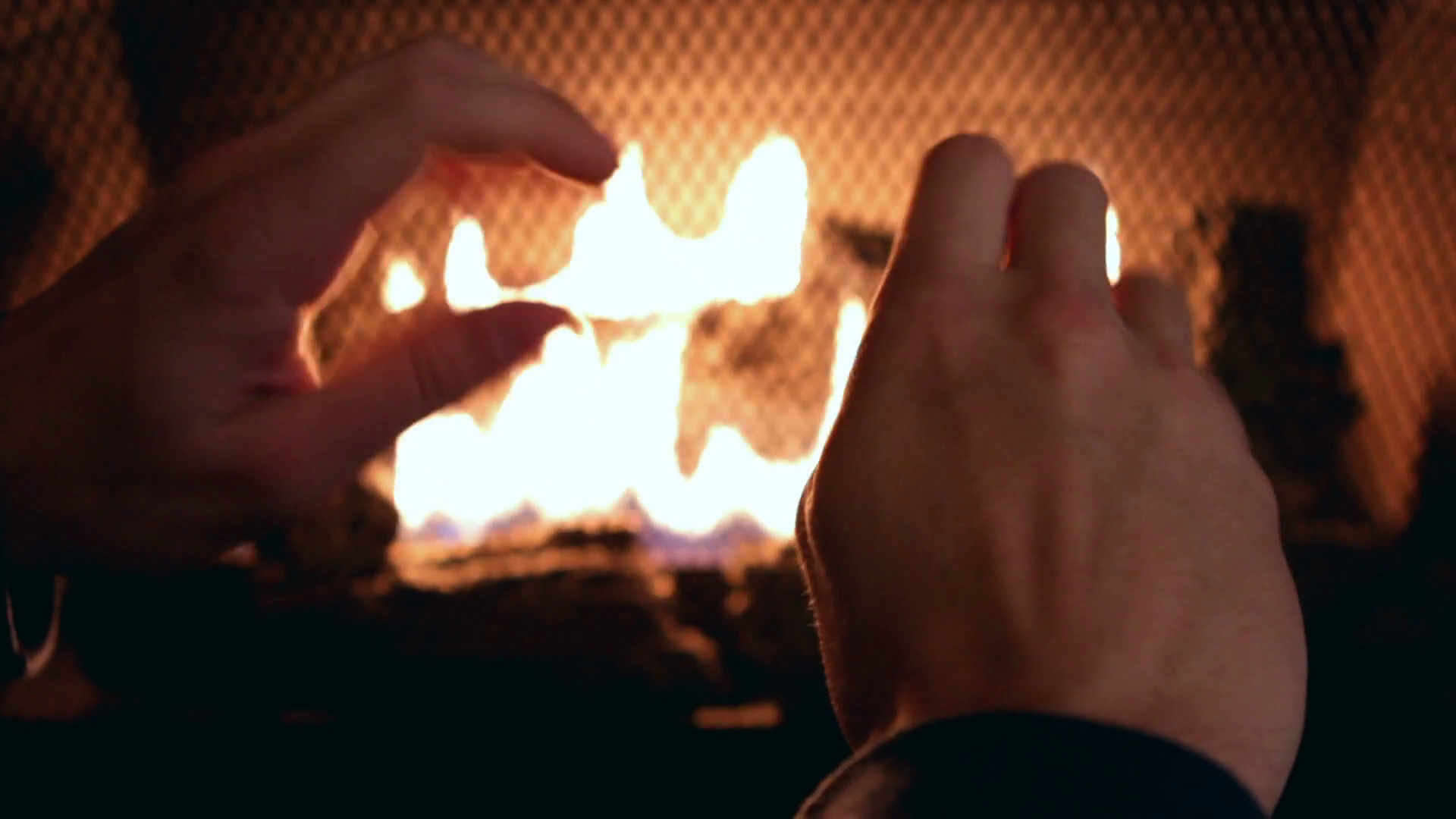 Warming Hands In Front Of Fire Stock Footage SBV301101069 Storyblocks